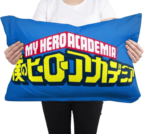 Cojin Almohada My Hero Academia Logo Azul Anime Hogar Diseño