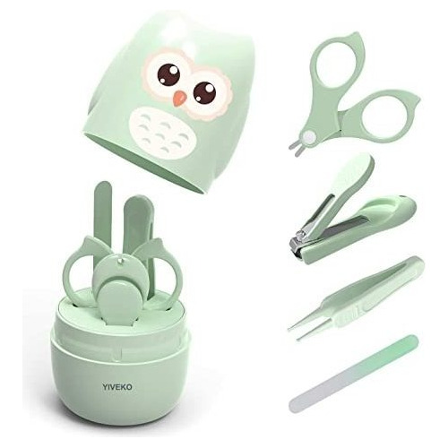 Kit De Uñas Yiveko Bebé, Nail Care Baby Set 4-en-1 Con El Ca