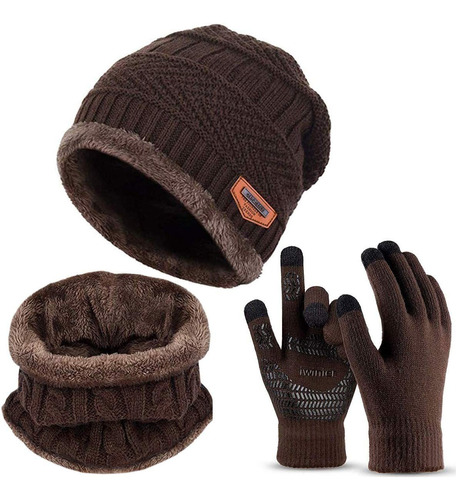 Guantes De Bufanda De Gorro Grueso De Lana Cálida Invierno