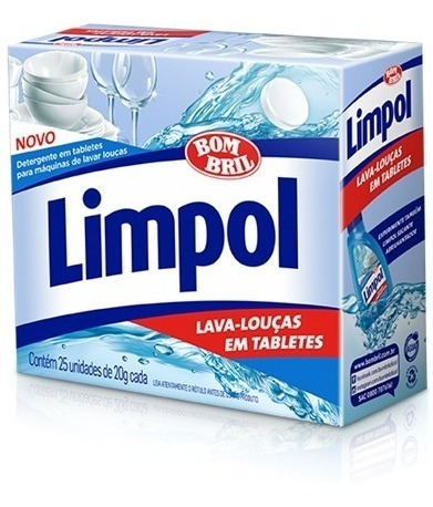 Detergente Máquina Lava Louças 25 Tabletes De 20gr Limpol