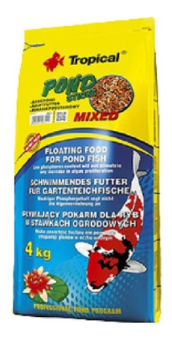 Alimento Pond Sticks Mixed Flotantes P/carpas 4kg Tropical