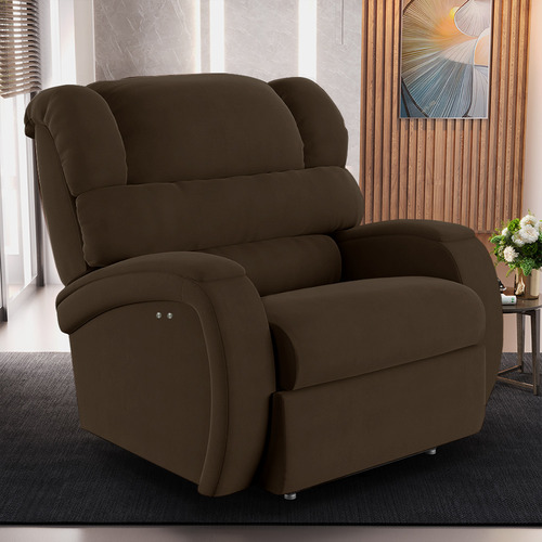 Poltrona Papai Reclin Kylie Power Touch Usb Veludo Marrom