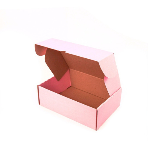 50 Mailbox 20x30x10 Caja De Envios Carton Color Rosa