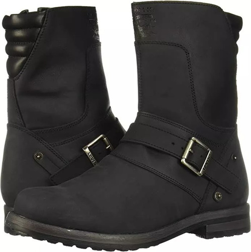 Bota Levis L229111 Piel Negra Tipo Biker Original