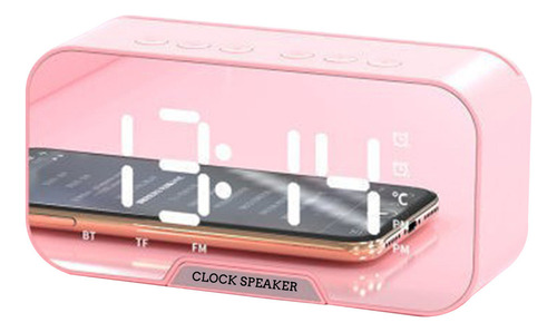 Reloj V Con Altavoz Bluetooth Y Pantalla Led De Espejo