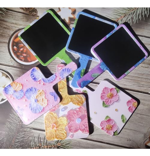 6 Espejos De Mano, Espejo De Maquillaje De Mano Con Flores