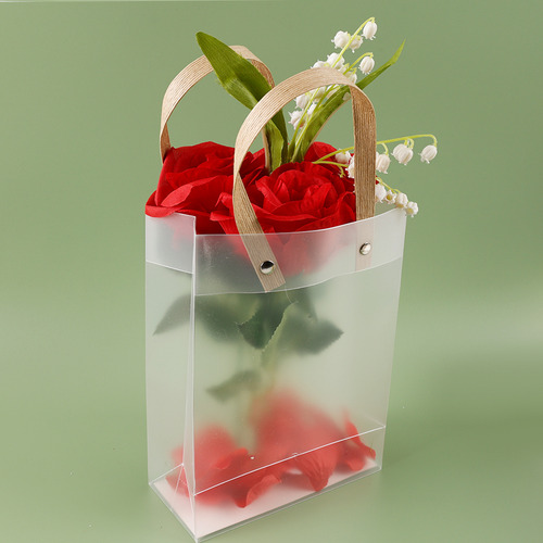 10 Bolsas De Regalo Fiestas Con Asa Transparente De 20 X 15