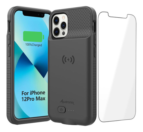 Funda Cargadora Alpatronix Para iPhone 12 Pro Max 6000mah