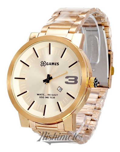 Relógio X-games Masculino Xmgs1007 C2kx Dourado Analógico