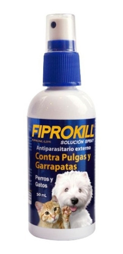 Fiprokill 50ml. Contra Pulgas Y Garrapatas. Perros Y Gatos