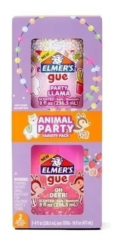 Slime Elmers Gue Listos Para Usar Animal Party X2 Pre Hecho