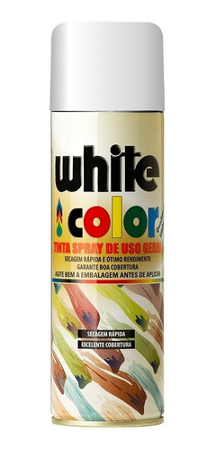 Tinta Spray Branco Fosco Uso Geral White Lub 340ml