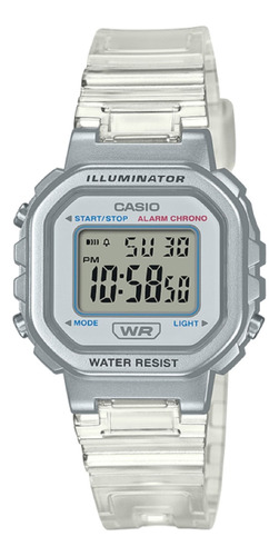 Relógio Casio Infantil Transparente Garantia La-20whs-7a