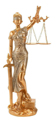Dama Da Justiça Dourado 31cm Advogado Juiz
