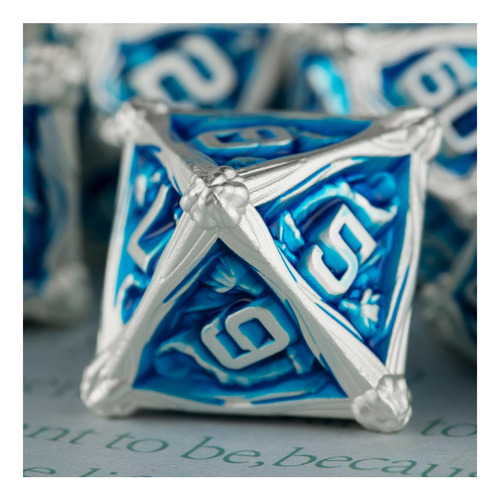 Juego De Dados Superse Dnd Dice Metal Dice 7 Piezas D&d Dice