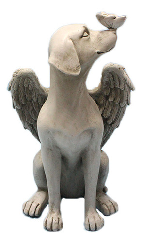 Estatua Decorativa De Ángel Con Alas De Perro Con Alas Home