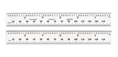 Starrett C636em-6 Regla De Acero Templado Por Resorte Con Gr