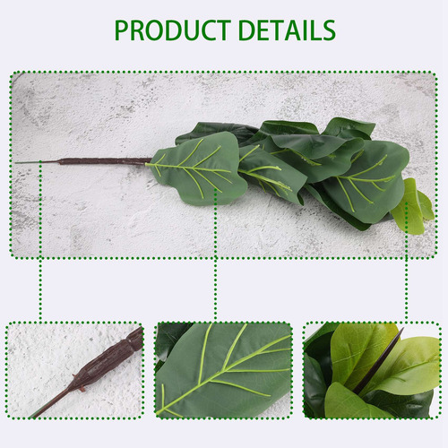 Ficus De Imitación De Higo Con Hojas De Violín Artificiales