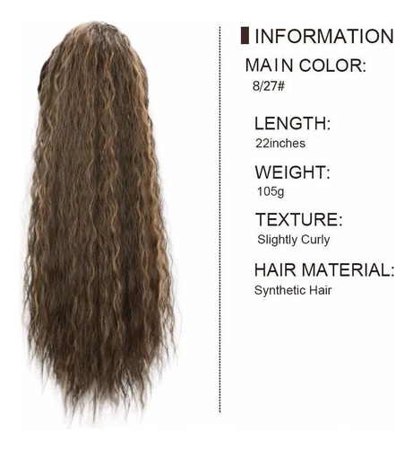 1b# Cabello Fibra Natural Cola Extensiones Pelo Peluca