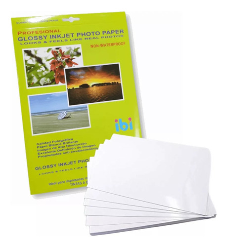 Papel Fotografico  50 X Hojas A4 Blanco Brillante 190gr 