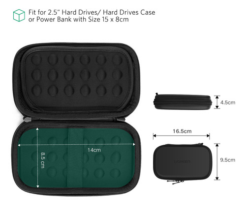 Ugreen Estojo/case P Disco Rígido Externo À Prova De Choque