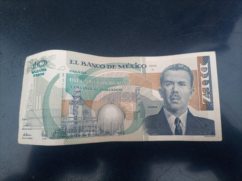 Billete 10 Nuevos Pesos Lazaro Cardenas Julio 1992      #e