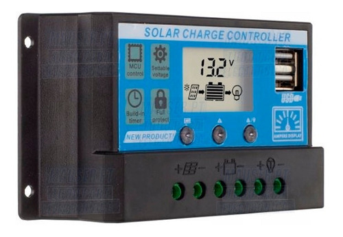 Imagem 4 de 9 de Kit Painel Placa Solar Fotovoltaica 10w + Controlador Carga