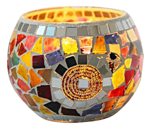 Mosaico Tenedor De Luces De Té Candelero Centro De Mesa