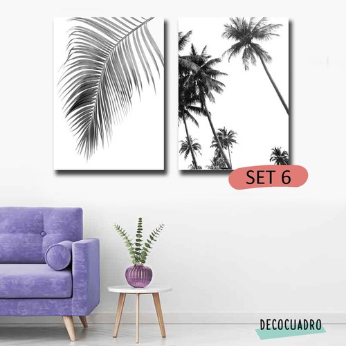 Imagen 7 de 10 de Cuadros Frases Decorativos Modernos Set 2u 40x50