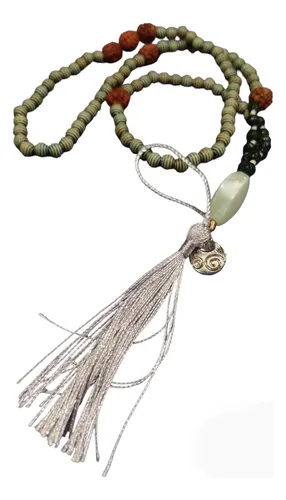 Japa Mala 108 Cuentas, Jaspe Y Semilla Rudraksha.