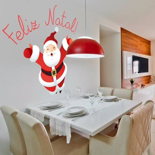 Adesivo Decoração Casa Quarto Feliz Natal Papai Noel