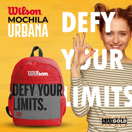 Imagen 6 de 9 de Mochila Wilson Original Premium Deportes Gym Urbana Color