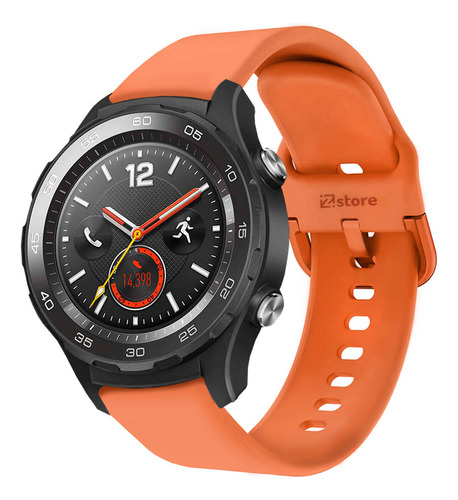 Correa Compatible Huawei Watch 2 Classic Naranja Hebilla 22m