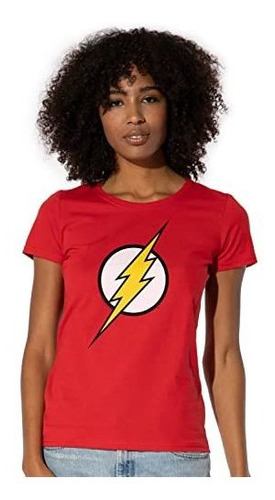 Camiseta Mujer Flash Con Pegatinas