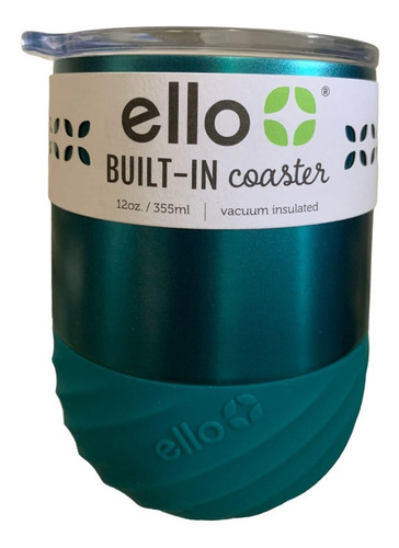 Copo Térmico Para Café -cor Verde 355 Ml Ello Built-in