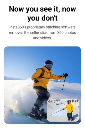 Palo invisible para selfies Insta360 de 72 cm