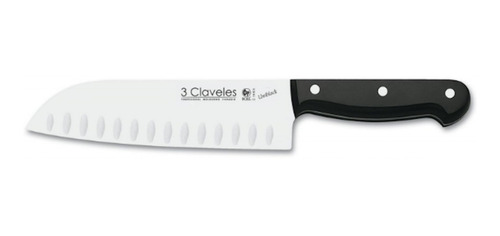 Cuchillo 3 Claveles Uniblock Santoku Todo Cheff