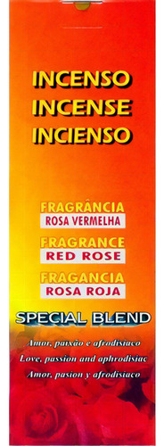 8 Unidades Incensos Aromáticos Special Blend Fragrância Top Fragrância Rosa Vermelha