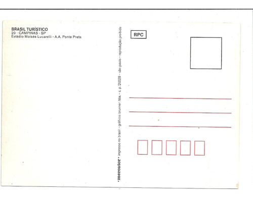 Cartão Postal Est. Moises Lucarelli Aapp - Campinas Sp -b K6 (Usado)