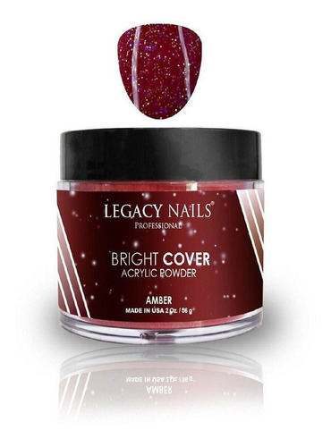 Polvo Acrilico Legacy Nails Bright Cover Amber 56 Gr