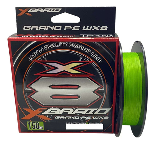 Linha De Pesca X-braid Grand Pe Wx8 N° 2 35lb-15,8kg C/ 150m