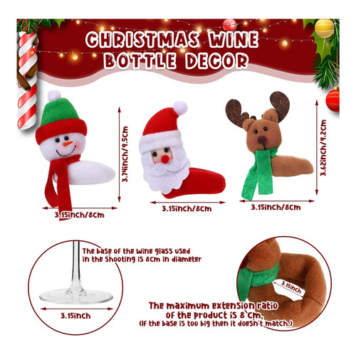 Sieral 12 Pcs Botella De Vino De Navidad Venta De Navidad De