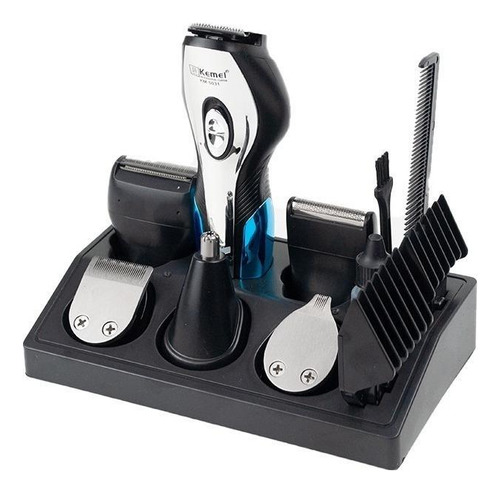 Barbeador Kemei Km-5031 Prata/preto Multigroomer Usb 3w