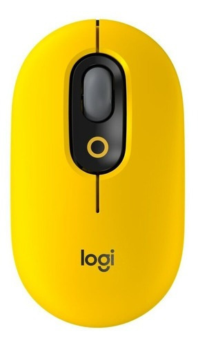 Mouse Logitech Pop Bluetooth Botón Emojis - Negro Amarillo