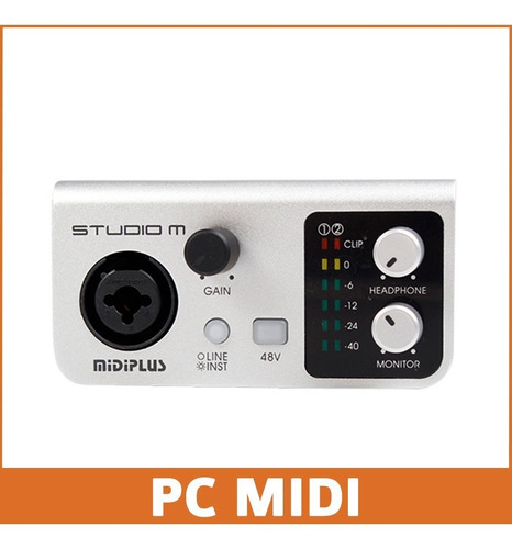 Imagen 8 de 10 de Placa Interfaz De Sonido Usb Midiplus Studio M 24bit 192khz