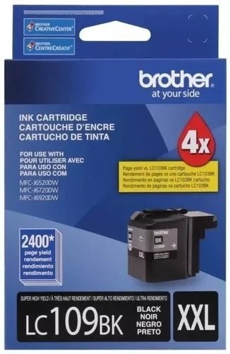 Cartucho Brother Lc109 Lc109bk Xxl J6520 J6720 J6920 Origina