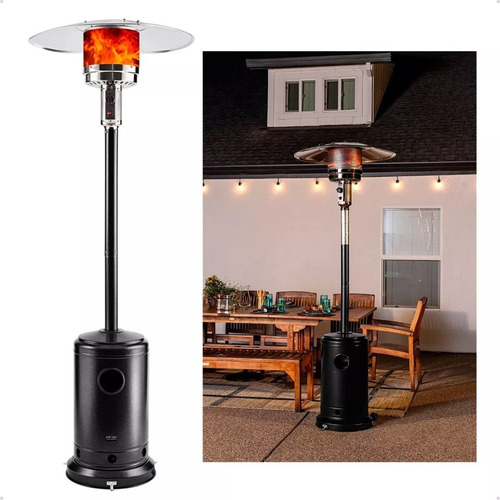 Aquecedor Chapéu Á Gás Preto Ambiente Externo Chamonix