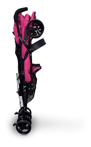 Cochecito paragüitas Mega Baby Jupiter rosa con chasis color negro