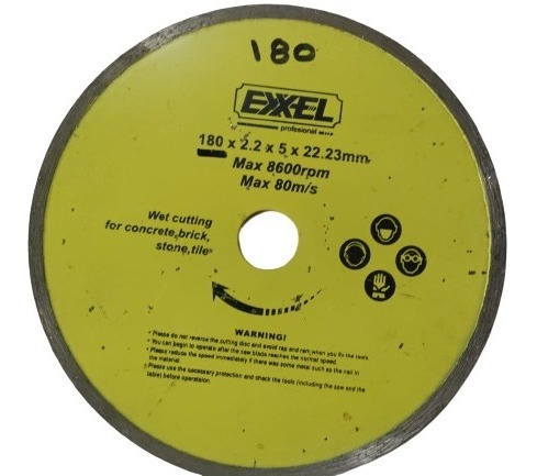 Disco De Corte Continuo Exxel 180mm X 2.2 X 5 X 22.23mm