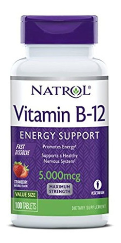 Natrol Vitamina B12 hff Fast Disolver Suplementos Nutriciona